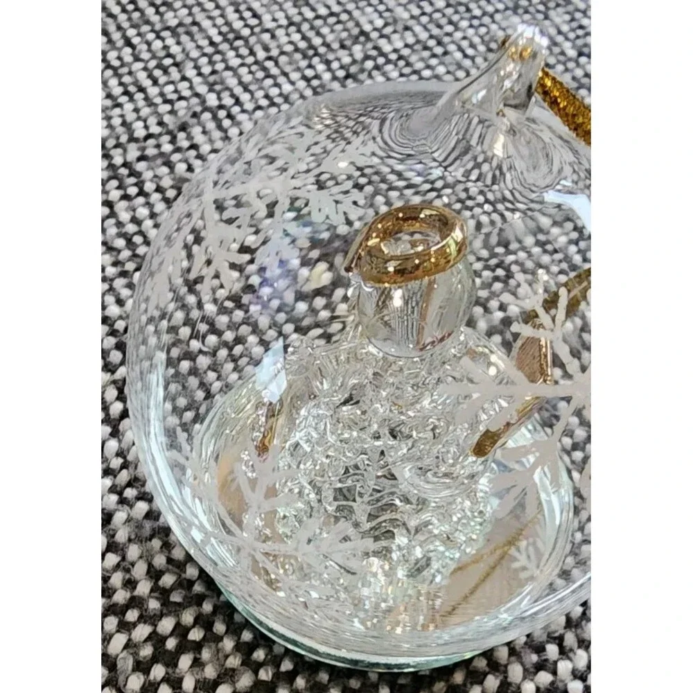 Robert Stanley Vintage Glass Crystal Light Up Illuminating‎ Angel Globe Ornament